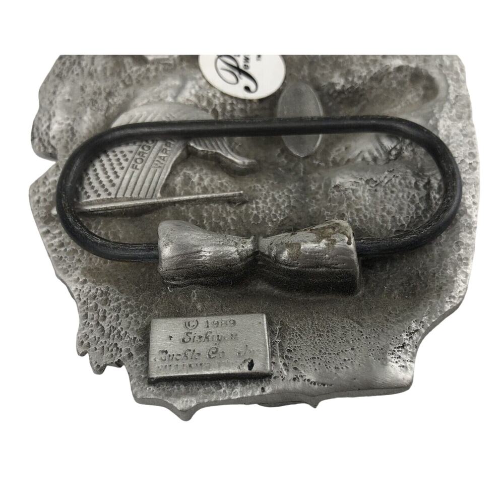 Vietnam Veterans Military Army Hero Vintage 1980's Pewter Siskiyou Belt Buckle - Picture 3 of 4